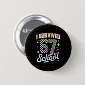 I Survived 67 Days Of School Meme Funny Student Te Button (Vorne & Hinten)