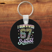 I Survived 67 Days Of School Meme Funny Student Te Schlüsselanhänger (Vorderseite)