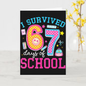 I Survived 67 Days Of School Meme Six Seven Teache Karte (Gelbe Blume)