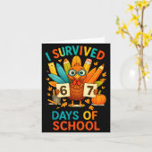 I Survived 67 Days Of School Meme Teacher Student Karte (Gelbe Blume)