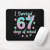 I Survived 67 Days Of School Mermaid Coquette Bow  Mousepad (Mit Mouse)