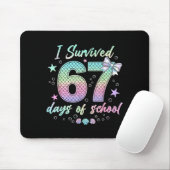 I Survived 67 Days Of School Mermaid Coquette Bow Mousepad (Mit Mouse)
