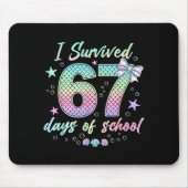 I Survived 67 Days Of School Mermaid Coquette Bow  Mousepad (Vorne)