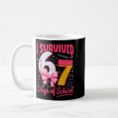 I Survived 67 Days Of School Nk Bow Girls Kids Kaffeetasse (Links)