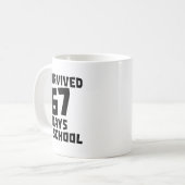 I Survived 67 Days Of School - Quote Student Life  Kaffeetasse (Vorderseite Links)