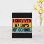 I Survived 67 Days Of School Retro 67 Teachers Stu Karte (Gelbe Blume)