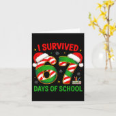 I Survived 67 Days Of School Santa Hat Xmas Teache Karte (Gelbe Blume)
