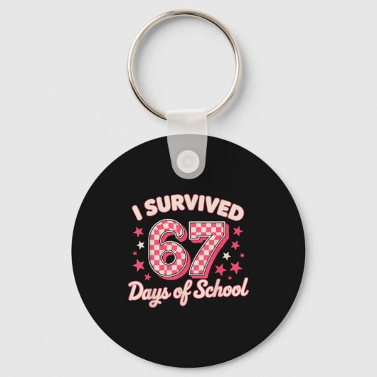 I Survived 67 Days Of School Schlüsselanhänger (Vorderseite)