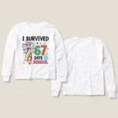 i survived 67 days of school shirt (Design Vorderseite & Rückseite)