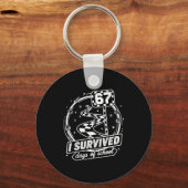 I Survived 67 Days Of School Shirt Funny Six Seven Schlüsselanhänger (Vorderseite)