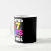 I Survived 67 Days Of School Shirts Meme Six Seven Kaffeetasse (Vorderseite Links)