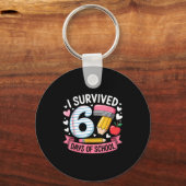 I Survived 67 Days Of School Six Seven 6 7 Teacher Schlüsselanhänger (Vorderseite)