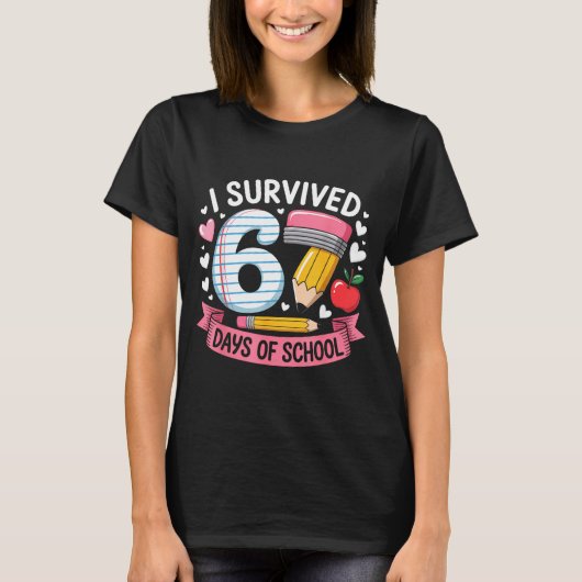 I Survived 67 Days Of School Six Seven 6 7 Teacher T-Shirt (Vorderseite)