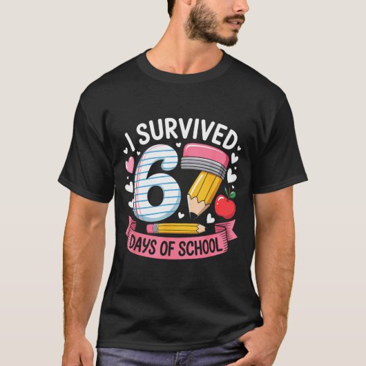 I Survived 67 Days Of School Six Seven 6 7 Teacher T-Shirt (Vorderseite)