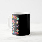 I Survived 67 Days Of School Six Seven Cat Teacher Kaffeetasse (Vorderseite Links)