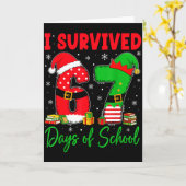 I Survived 67 Days Of School Six Seven Christmas S Karte (Gelbe Blume)