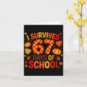 I Survived 67 Days Of School Six Seven Meme Fall T Karte (Gelbe Blume)