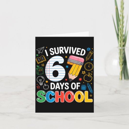 I Survived 67 Days Of School Six Seven Meme Pencil Karte (Vorderseite)