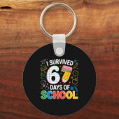 I Survived 67 Days Of School Six Seven Meme Pencil Schlüsselanhänger (Vorderseite)