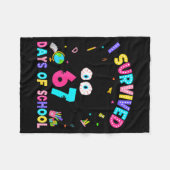 I Survived 67 Days Of School Six Seven Meme Slang  Fleecedecke (Vorderseite (Horizontal))