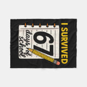 I Survived 67 Days Of School Six Seven Meme Studen Fleecedecke (Vorderseite (Horizontal))