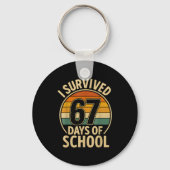 I Survived 67 Days Of School Six Seven Meme Studen Schlüsselanhänger (Vorderseite)
