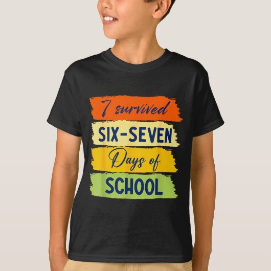 I Survived 67 Days Of School Six Seven Meme Studen T-Shirt (Vorderseite)