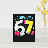 I Survived 67 Days Of School Six Seven Meme Teache Karte (Gelbe Blume)