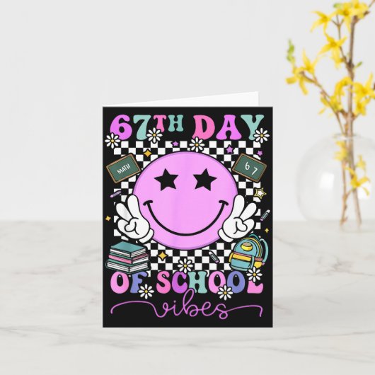 I Survived 67 Days Of School Six Seven Meme Teache Karte (Gelbe Blume)