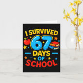 I Survived 67 Days Of School Six Seven Meme Teache Karte (Gelbe Blume)