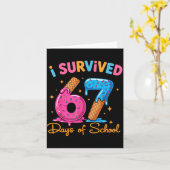 I Survived 67 Days Of School Six Seven Meme Teache Karte (Gelbe Blume)