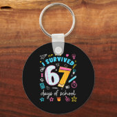 I Survived 67 Days Of School Six Seven Meme Teache Schlüsselanhänger (Vorderseite)