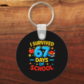 I Survived 67 Days Of School Six Seven Meme Teache Schlüsselanhänger (Vorderseite)