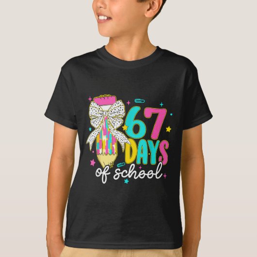I Survived 67 Days Of School Six Seven Meme Teache T-Shirt (Vorderseite)