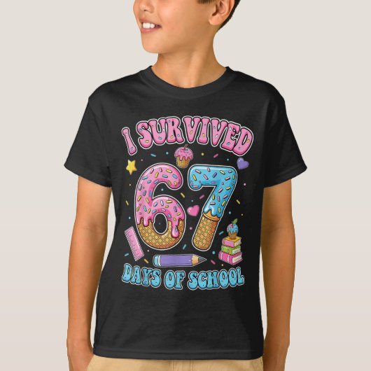 I Survived 67 Days Of School Six Seven Teachers St T-Shirt (Vorderseite)