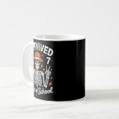 I Survived 67 Days Of School Skeleton Six Seven 6- Kaffeetasse (Vorderseite Links)