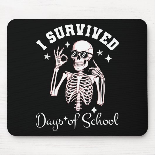 I Survived 67 Days Of School Skeleton Student Teac Mousepad (Vorne)