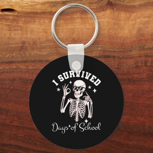 I Survived 67 Days Of School Skeleton Student Teac Schlüsselanhänger (Vorderseite)