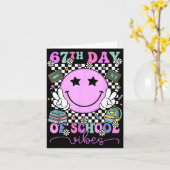I Survived 67 Days Of School Smile Face Six Seven  Karte (Gelbe Blume)