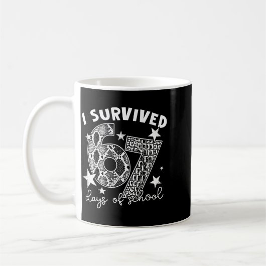 I Survived 67 Days Of School Snake, Alligator Rept Kaffeetasse (Links)