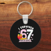I Survived 67 Days Of School Student Humor Design Schlüsselanhänger (Vorderseite)