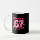 I Survived 67 Days Of School Students Teachers 100 Kaffeetasse (Links)
