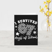 I Survived 67 Days Of School Students Teachers 100 Karte (Gelbe Blume)