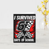 I Survived 67 Days Of School Students Teachers 100 Karte (Gelbe Blume)