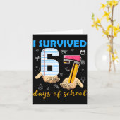 I Survived 67 Days Of School Students Teachers 100 Karte (Gelbe Blume)