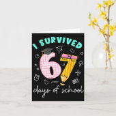 I Survived 67 Days Of School Students Teachers 100 Karte (Gelbe Blume)