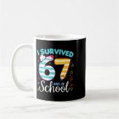 I Survived 67 Days Of School Students Teachers Cut Kaffeetasse (Links)