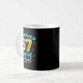 I Survived 67 Days Of School Students Teachers Six Kaffeetasse (Vorderseite Links)