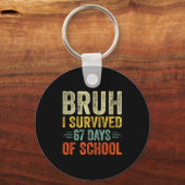 I Survived 67 Days Of School Teacher 6 7 Boys Kids Schlüsselanhänger (Vorderseite)