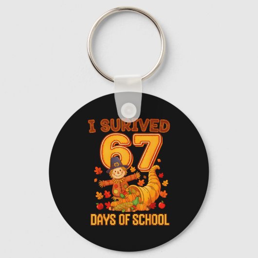 I Survived 67 Days Of School Teacher Six Seven Tha Schlüsselanhänger (Vorderseite)